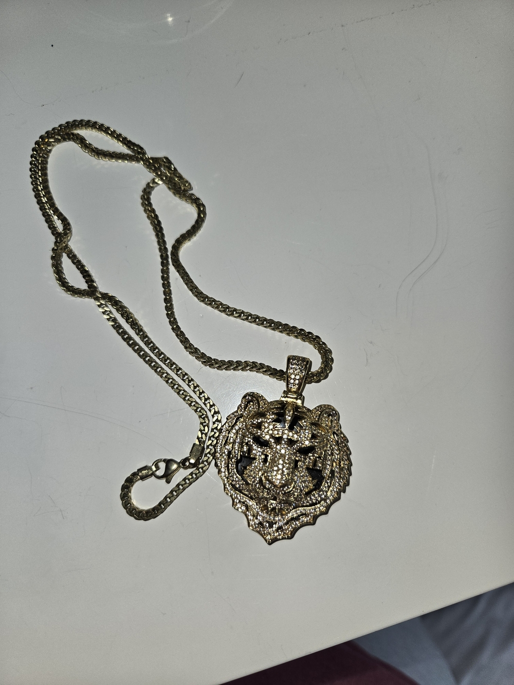 Gold King Ice x Snoop Dogg Lion Head Pendant Necklace - Men's Accessory